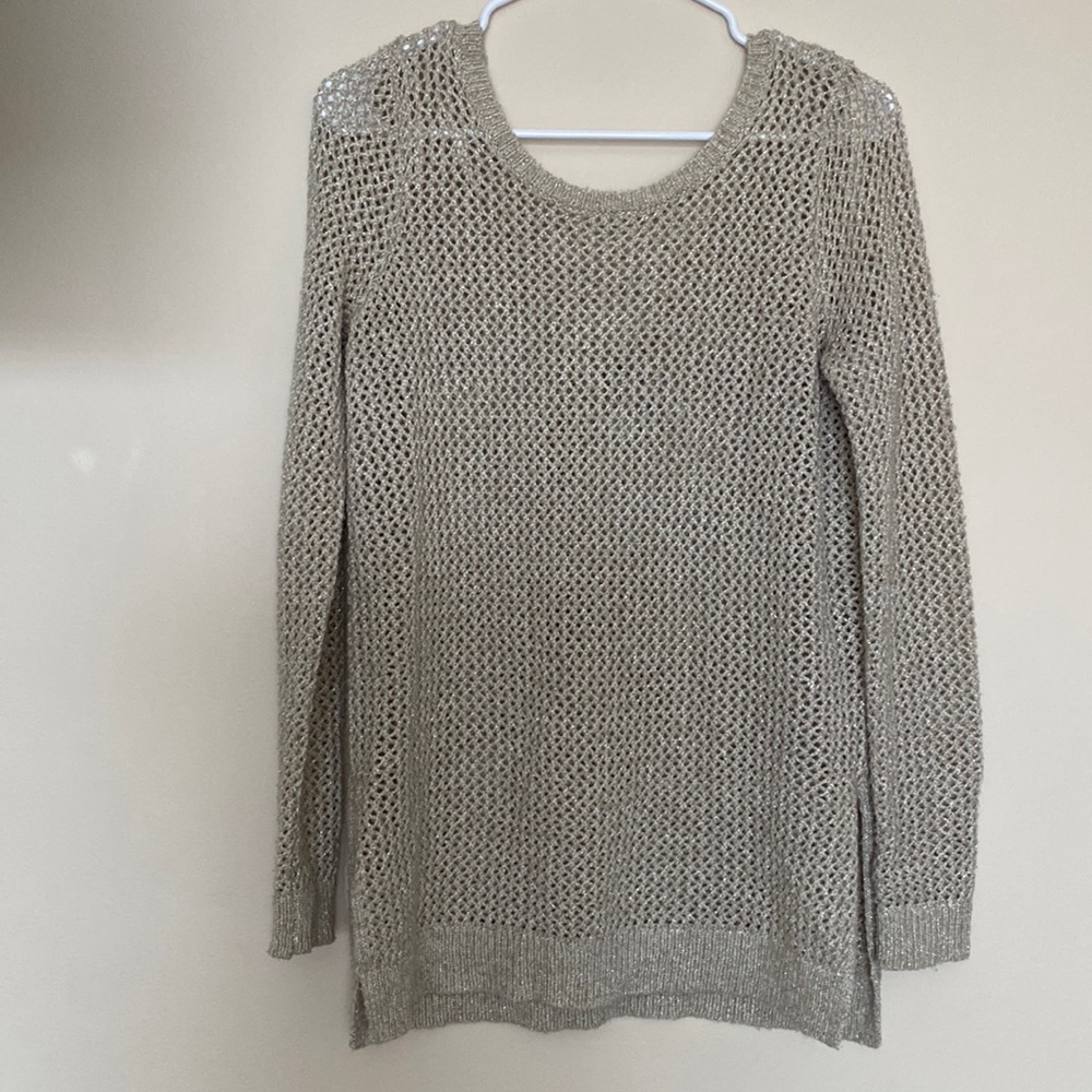 Lucky brand size small sparkly sweater with back detail
